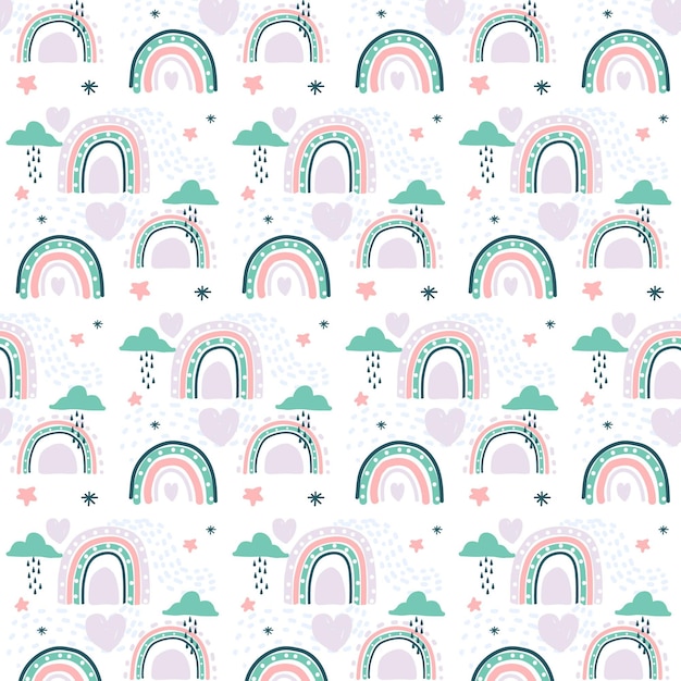 Free vector rainbow pattern design