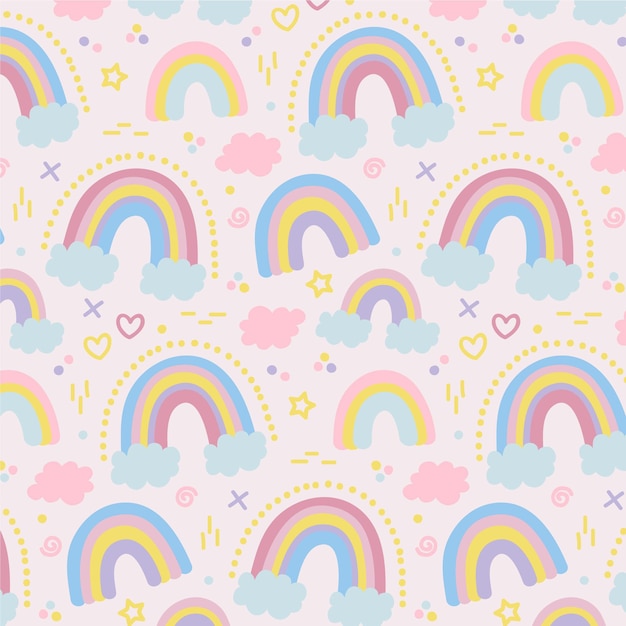 Free vector rainbow pattern design