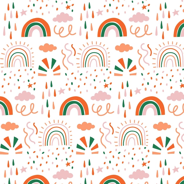 Free vector rainbow pattern design