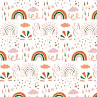 Free vector rainbow pattern design