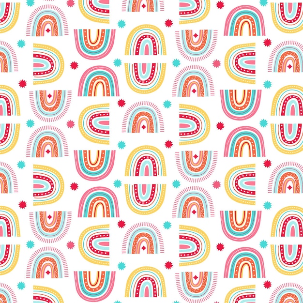 Free vector rainbow pattern design