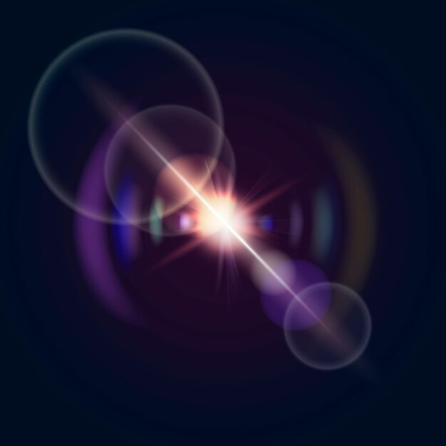 rainbow spectrum ghost effect vector lens flare