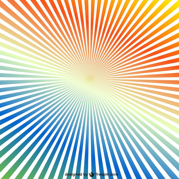 Rainbow sunburst background