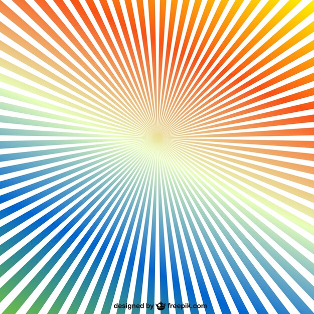 Rainbow sunburst background