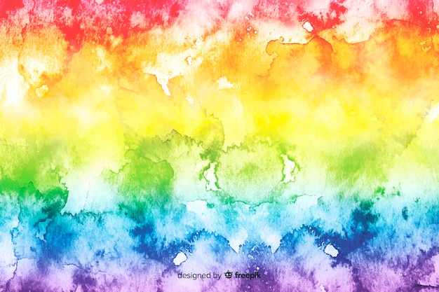 Rainbow in tie-dye style background