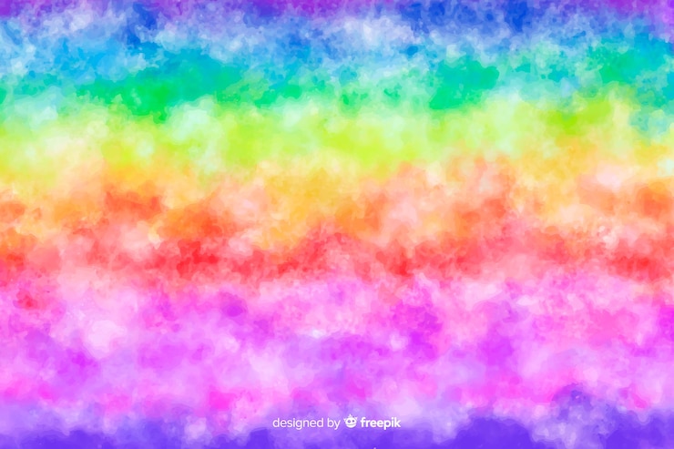 ฟรี Vector rainbow in tie-dye style background