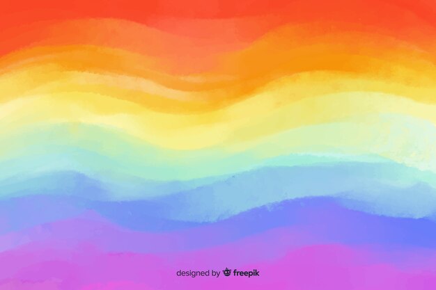 Rainbow in tie-dye style background