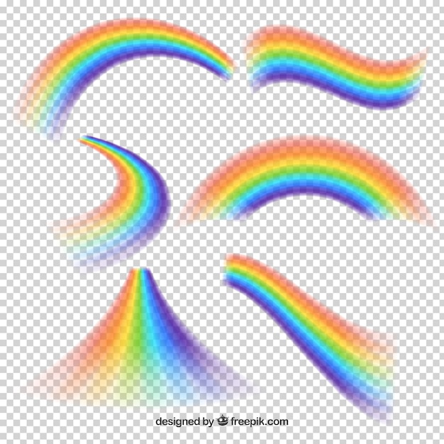 Rainbows collection in different shapes