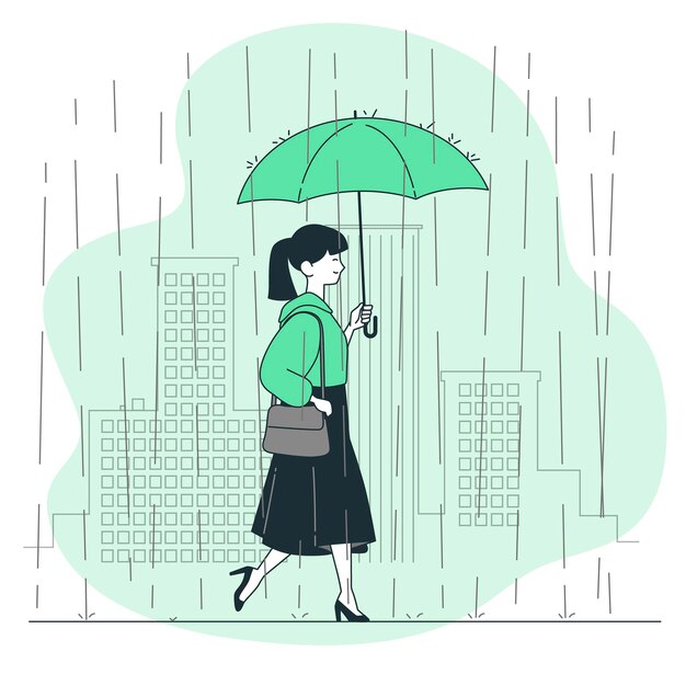 Raining concept illustration