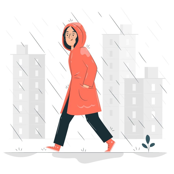 무료 Vector 비가 개념 그림