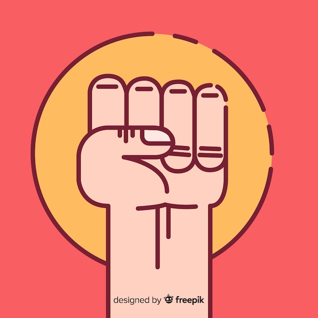 Free vector raised fist for revolution