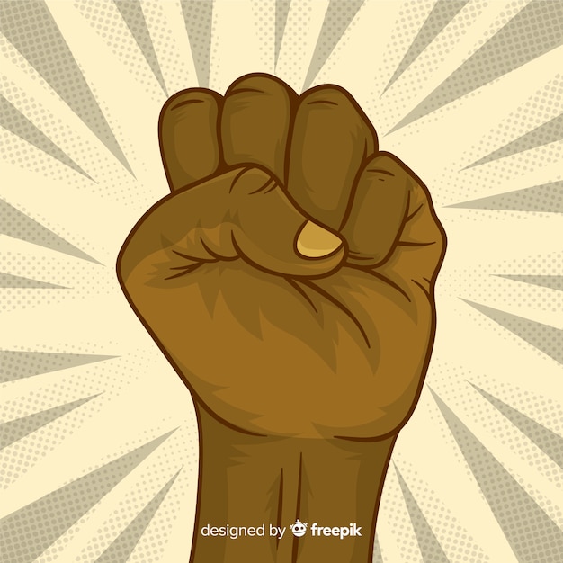 Free vector raised fist for revolution