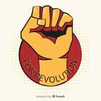 Free vector raised fist for revolution