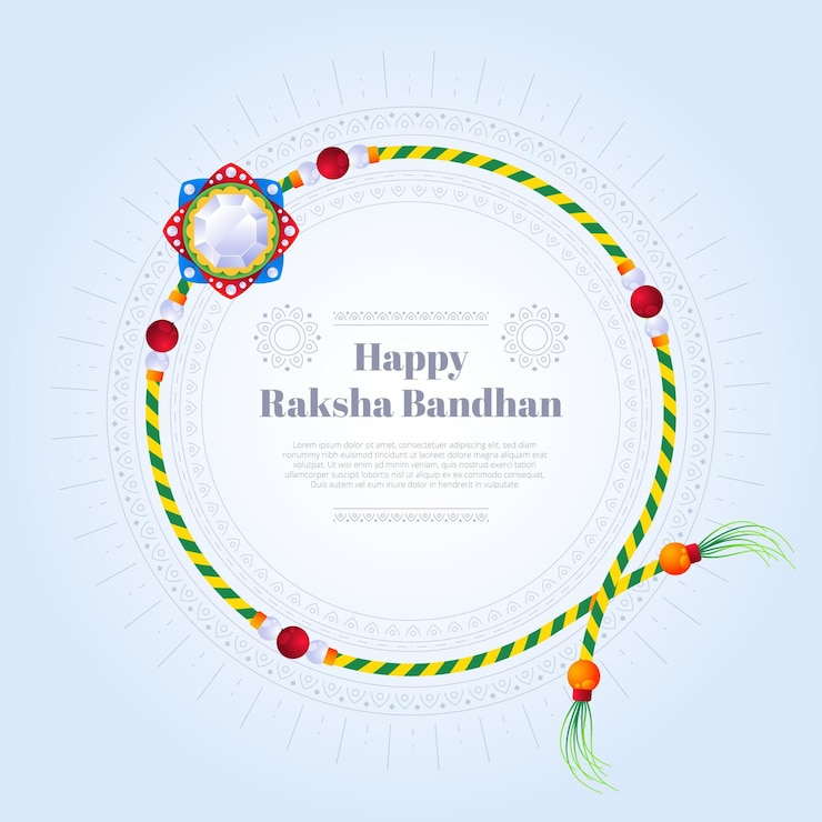 मुफ़्त वेक्टर raksha bandhan background concept