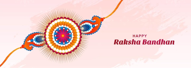Raksha bandhan festival card with rakhi banner design