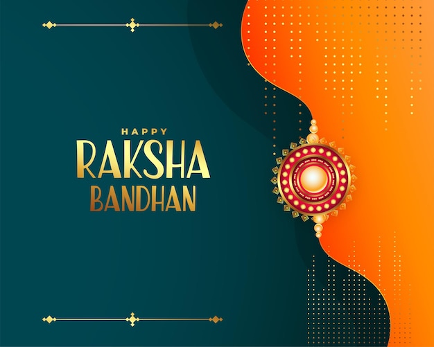 무료 벡터 raksha bandhan 축제 인사말은 빛나는 카드 디자인을 기원합니다.