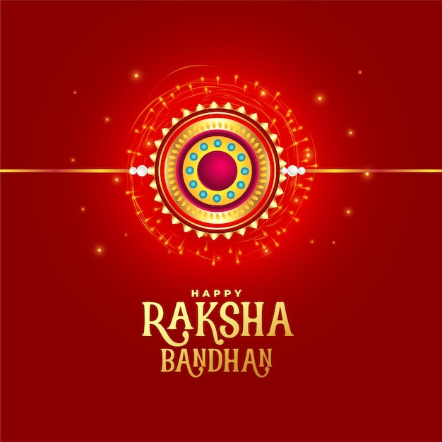 Raksha bandhan festival red card design