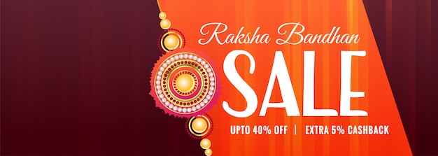 Free vector raksha bandhan festival sale banner