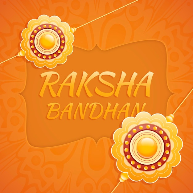 Vettore gratuito illustrazione di raksha bandhan