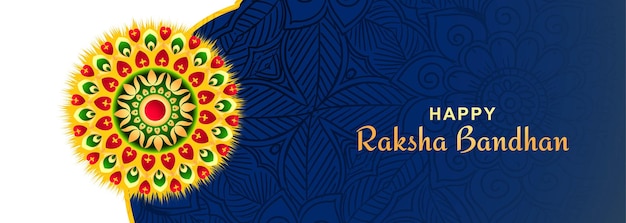 Raksha bandhan indian festival for brother and sister banner backgro