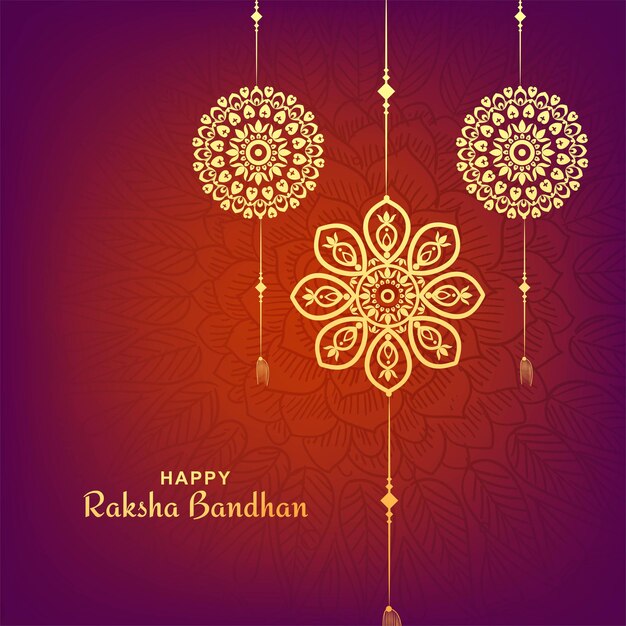 Raksha bandhan indian festival for brother and sister bonding celebration card background