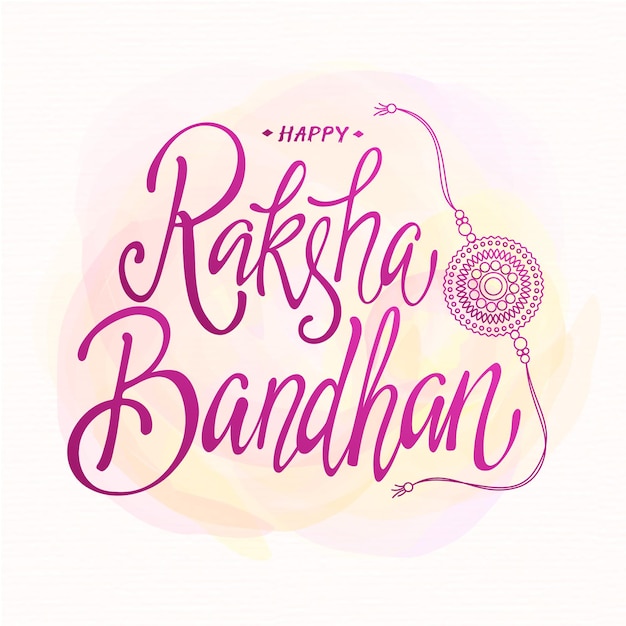 Vettore gratuito raksha bandhan lettering concept