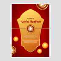 Free vector raksha bandhan realistic poster