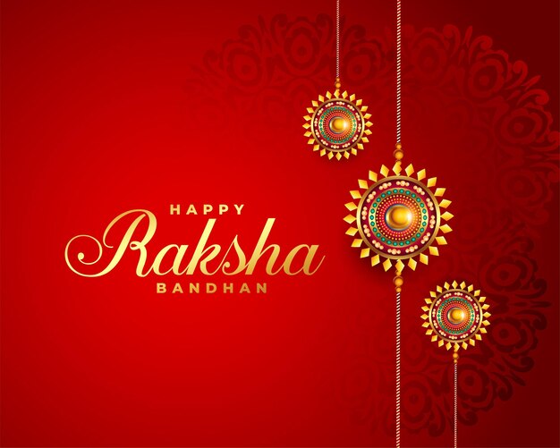 Raksha bandhan 붉은 축제 인사말 디자인