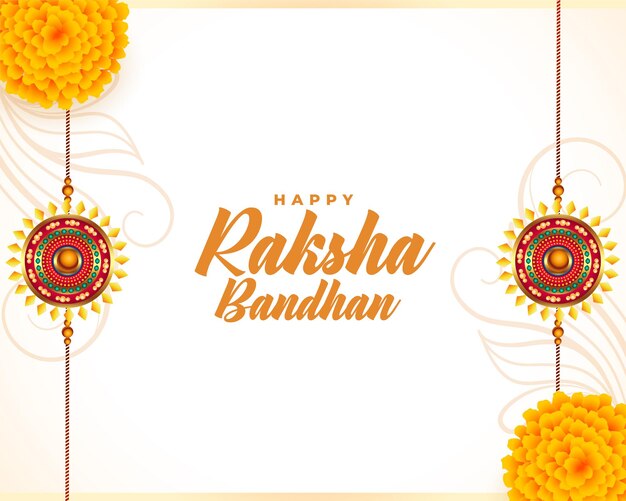 Raksha bandhan traditional festival greeting card design