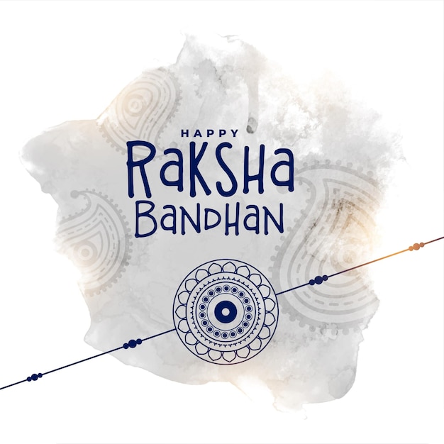 Raksha bandhan watercolor greeting design