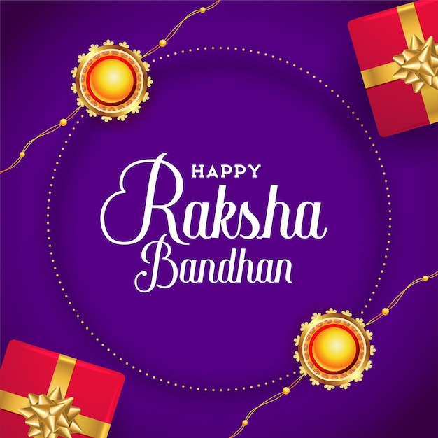 Raksha bandhan 소원 카드 rakhi 및 선물 상자