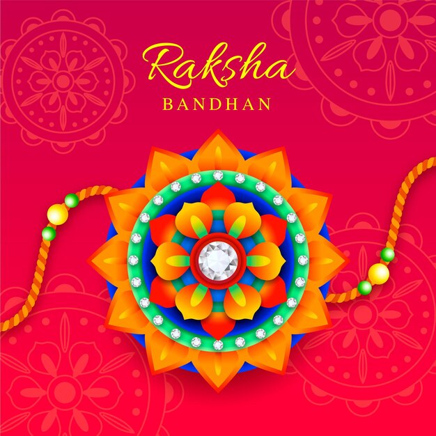 화려한 장식으로 Raksha bandhan