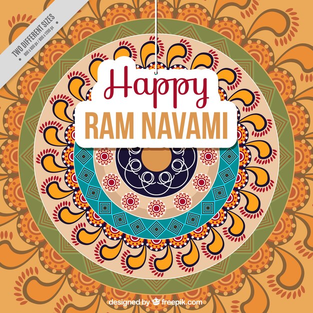 Ram navami background in abstract style