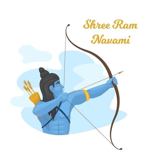 무료 벡터 램 navami 배너