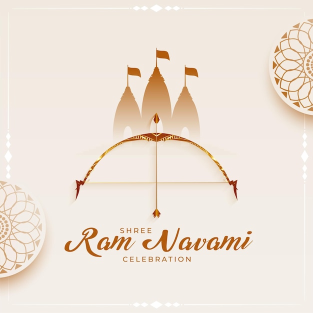 Free vector ram navami festival wishes card background