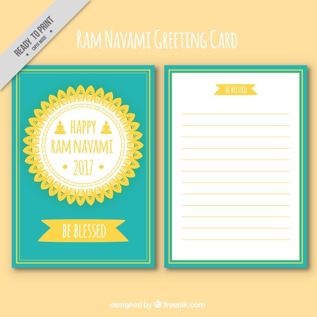 Ram navami greeting card