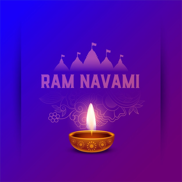 Diya 디자인으로 ram navami 인사말