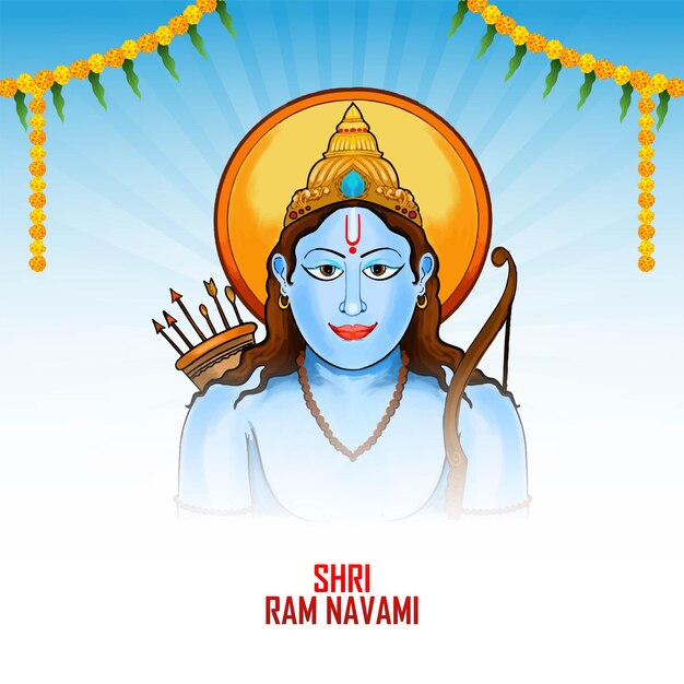 Free vector ram navami hindu festival with background