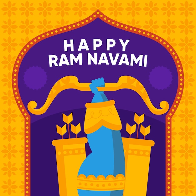 フラットなデザインのram navami