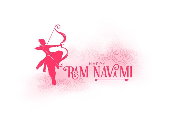 Ram navami wishes card festival design