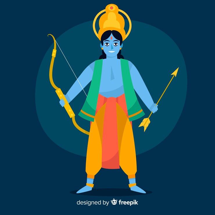 मुफ़्त वेक्टर rama character with arrow and bow