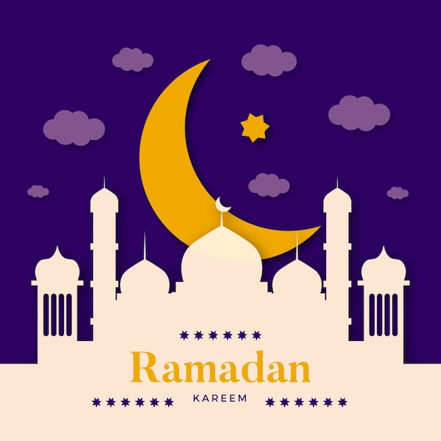 Free vector ramada with moon and palace