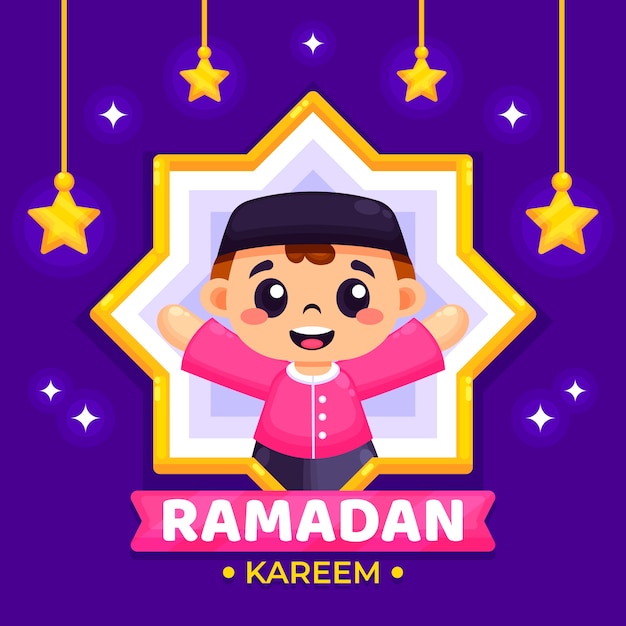 Free vector ramadan background flat design