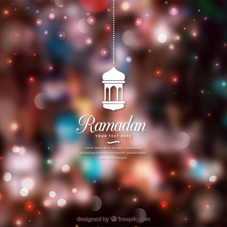 Free Vector ramadan background with blurred effect