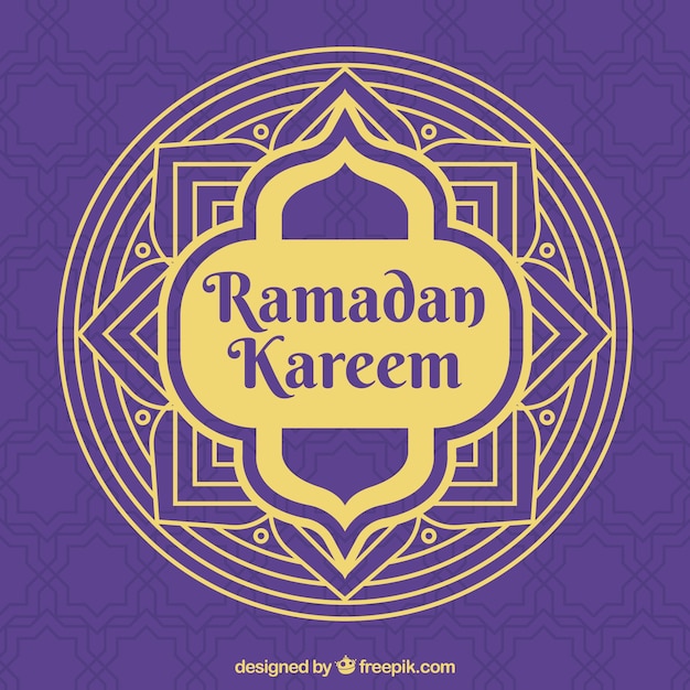 Free vector ramadan background with mandala shapes in flat style