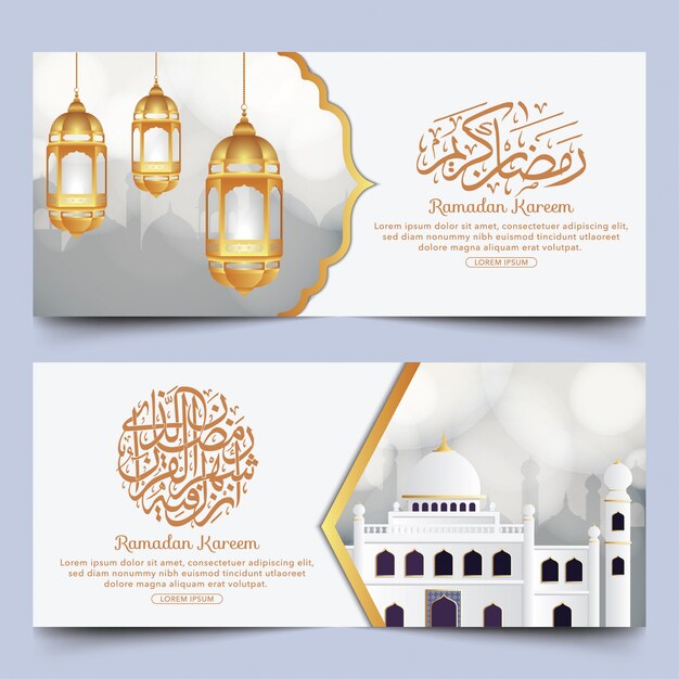 ramadan banner design vector free download