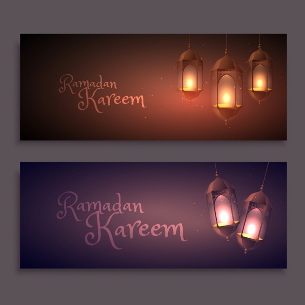 Free vector ramadan banners design