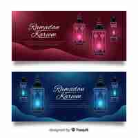 Free vector ramadan banners