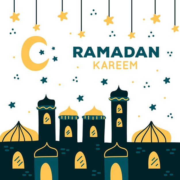 Ramadan drawing concept