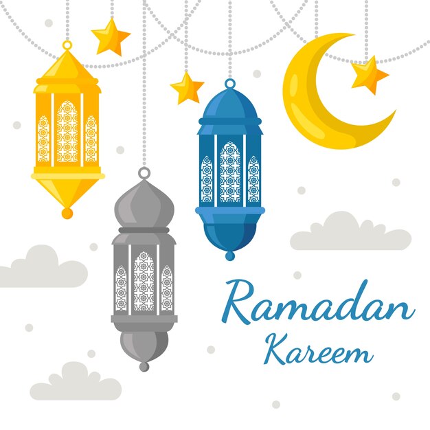 Ramadan in flat design